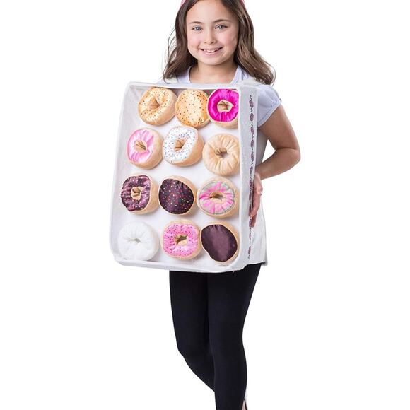 Kids Box of Donuts Halloween Costume Candy Corn Lane Fits ages 3, 4, 5, 6, 7 - Picture 1 of 8